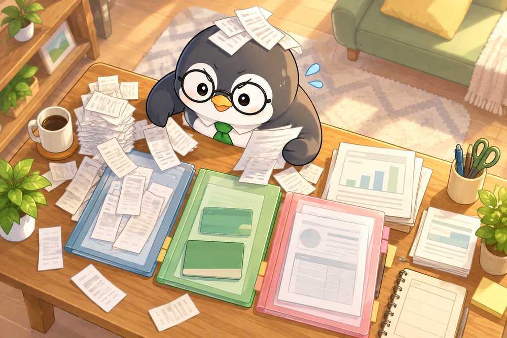確定申告に必要な書類を仕分けするナビ助